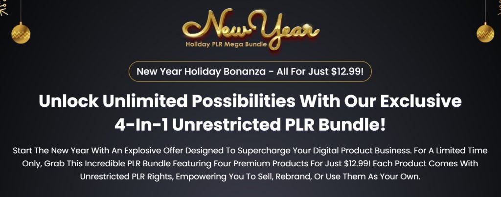 New Year Holiday PLR Mega Bundle Best Review