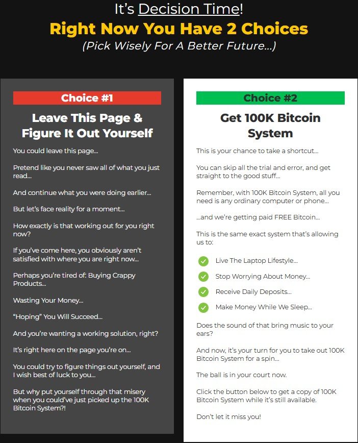 100K Bitcoin System Review