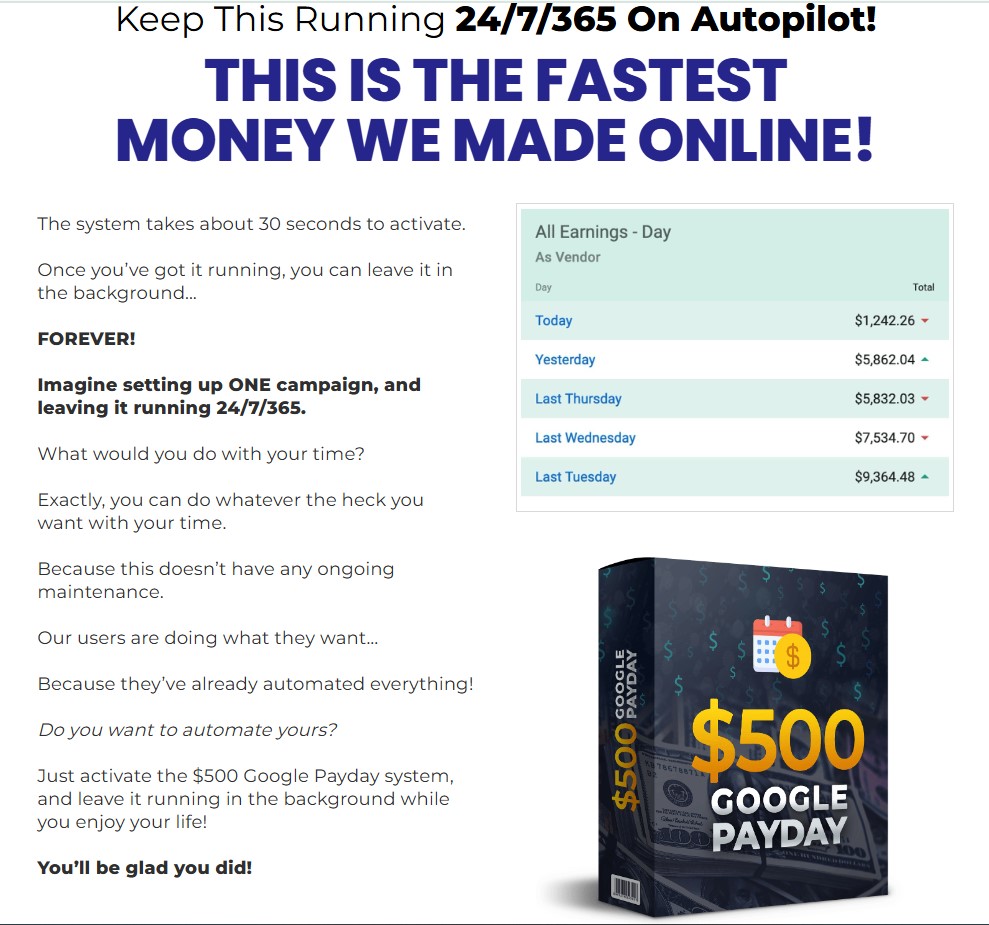 $500 Google Payday Review 2025
