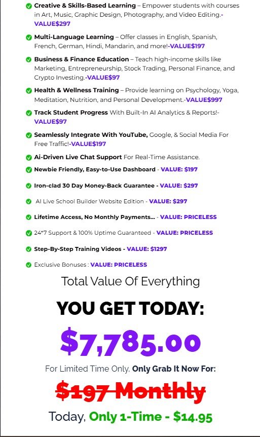 AI Live School Builder Review