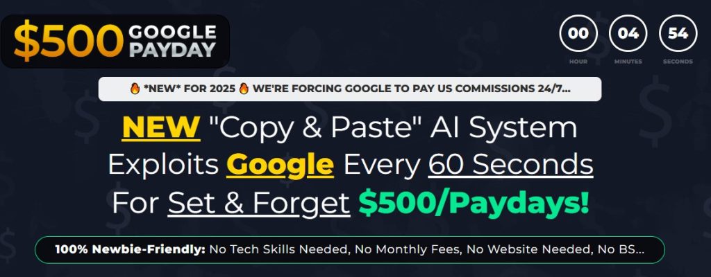 $500 Google Payday Review 2025