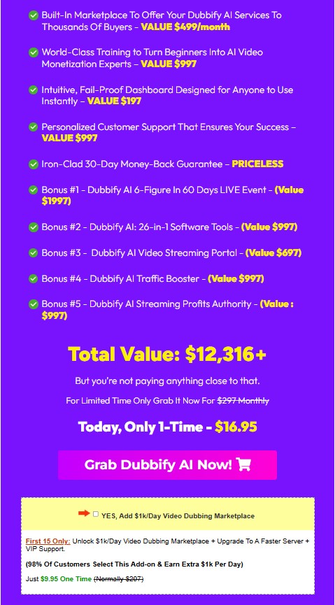 Dubbify AI Review: The Revolutionary AI Video Engine for Global Domination 25 Dubbify AI Review