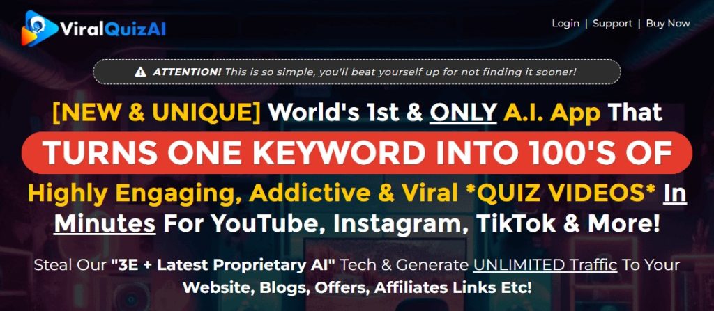 ViralQuiz AI Review: The Future of Quiz Videos for Massive Traffic & Engagement 2 ViralQuiz AI Review