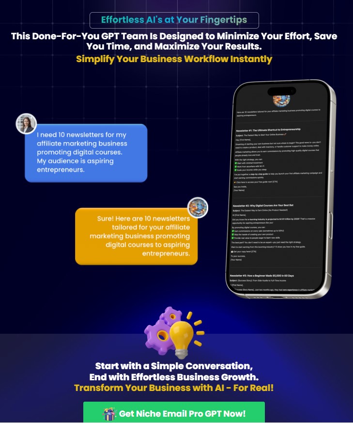 Niche Email Pro GPT Review: Monetize Your Audiences and Email Lists with GPT-Powered Solutions! 6 Niche Email Pro GPT Review