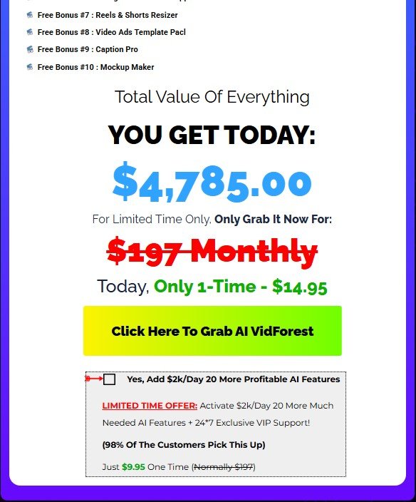 AI VidForest Review 2025