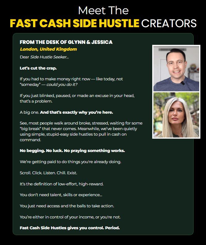 Fast Cash Side Hustles Review 2025
