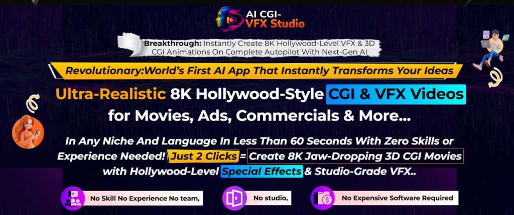 CGI-VFX Studio Review: Create Stunning 8K CGI Movies in 60 Seconds with No Skills 2 CGI-VFX Studio Review