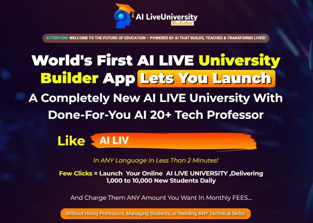 AI Live University Builder Review 2025