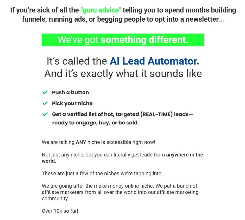 AI Lead Automator Review 