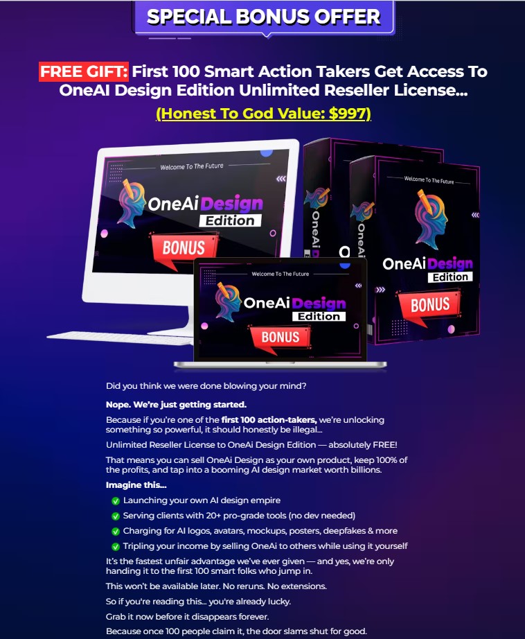 OneAi Design Edition Review: The World’s Most Powerful & Ultra-Advanced Designing AI App Is Here! 24 OneAi Design Edition Review