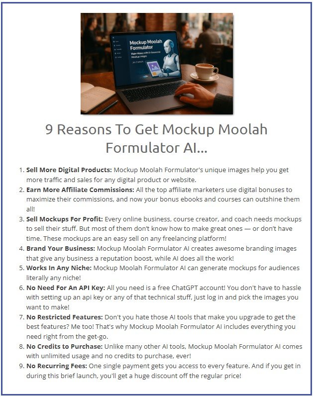Mockup Moolah Formulator AI Review