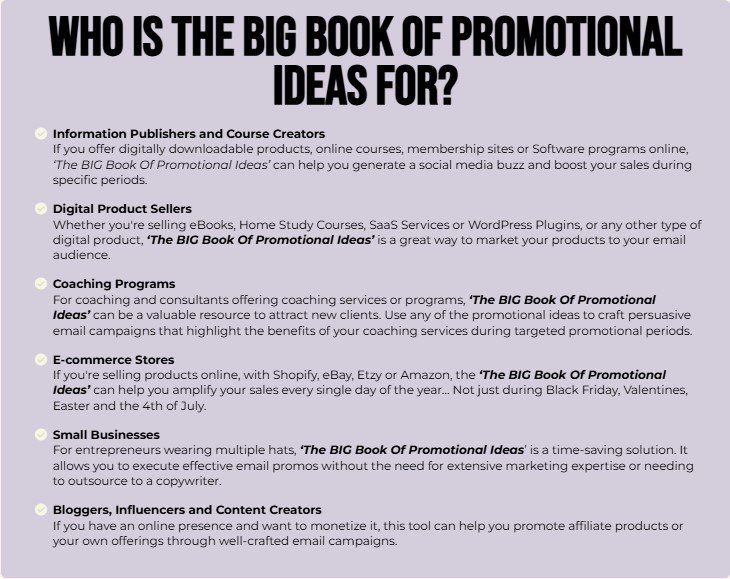 Big Book Of Promotional Ideas Review