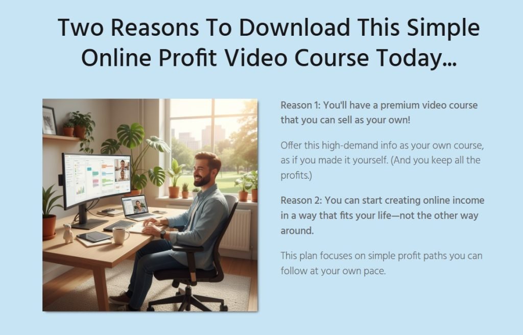 The Simple Online Profit Plan Review
