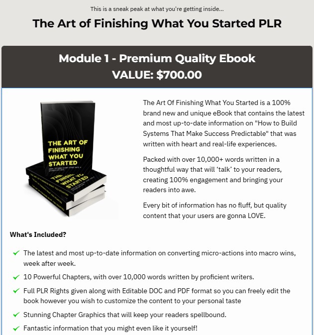The Art Of Finishing Review for Online Business Growth 9 The Art Of Finishing Review