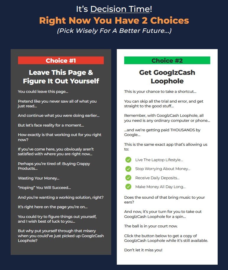 Googlz Cash Loophole Review