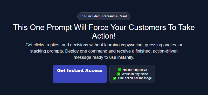 One Prompt Action Trigger Engine PLR Review
