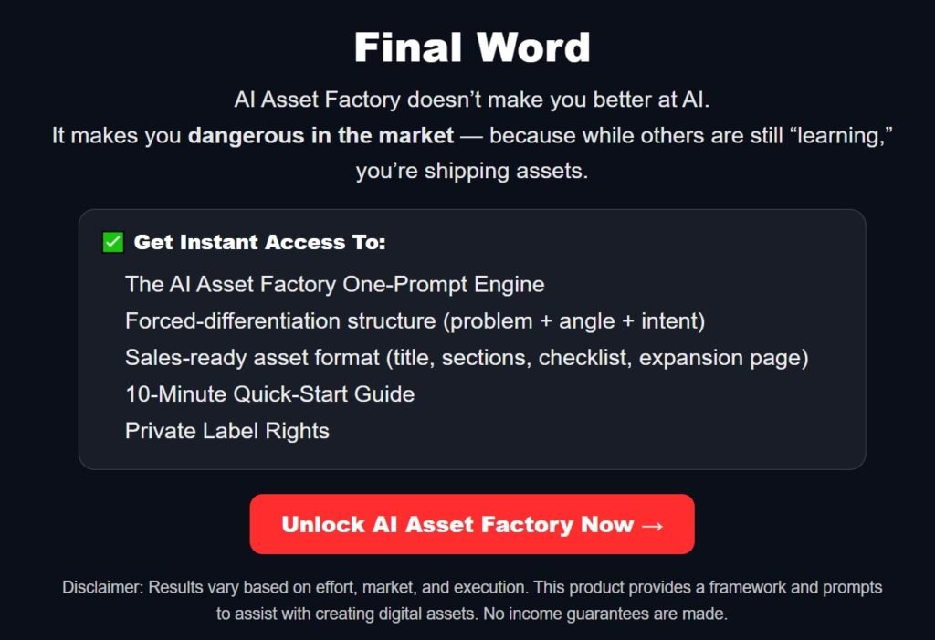 AI Asset Factory PLR Review