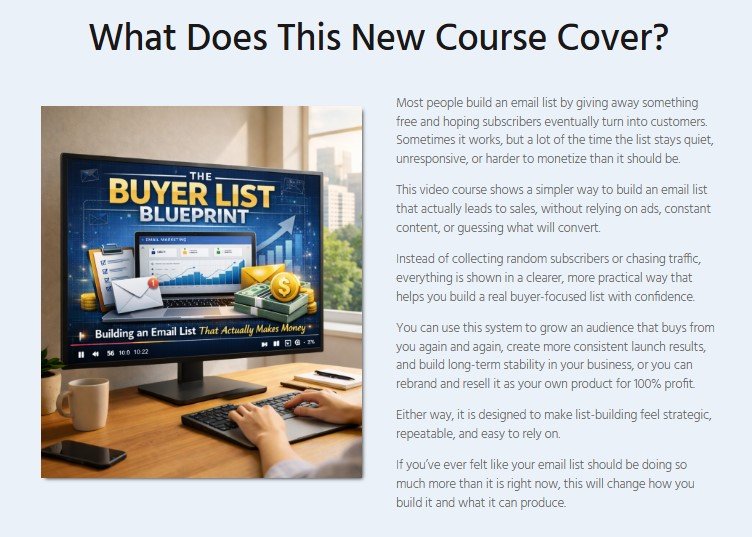 The Buyer List Blueprint Review