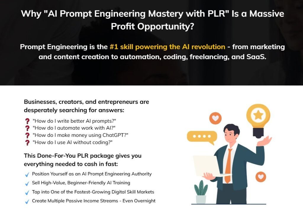 AI Prompt Engineering Mastery With PLR Review