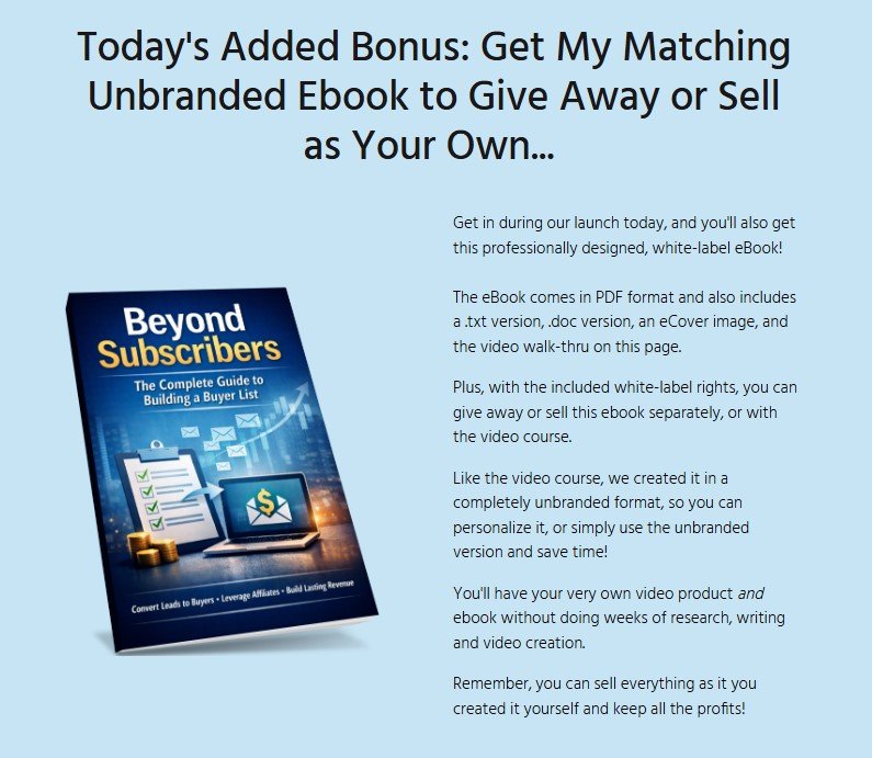 The Buyer List Blueprint Review