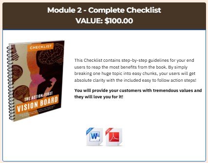 Plr The Action First Vision Board Review