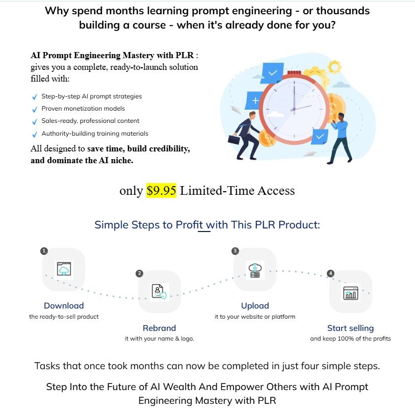 AI Prompt Engineering Mastery With PLR Review