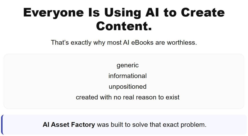 AI Asset Factory PLR Review