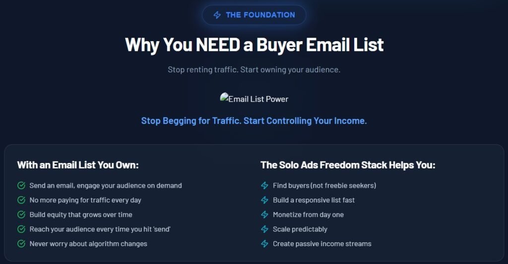 Solo Ads Freedom Stack Review