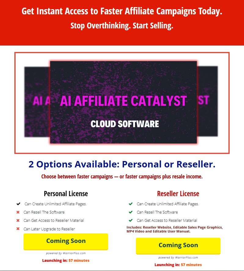 AIAffiliateCatalyst RESELLER Review