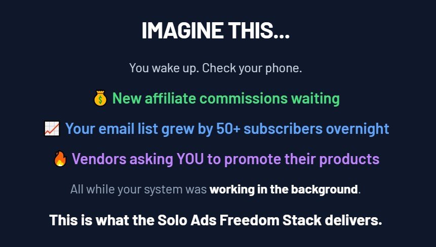 Solo Ads Freedom Stack Review