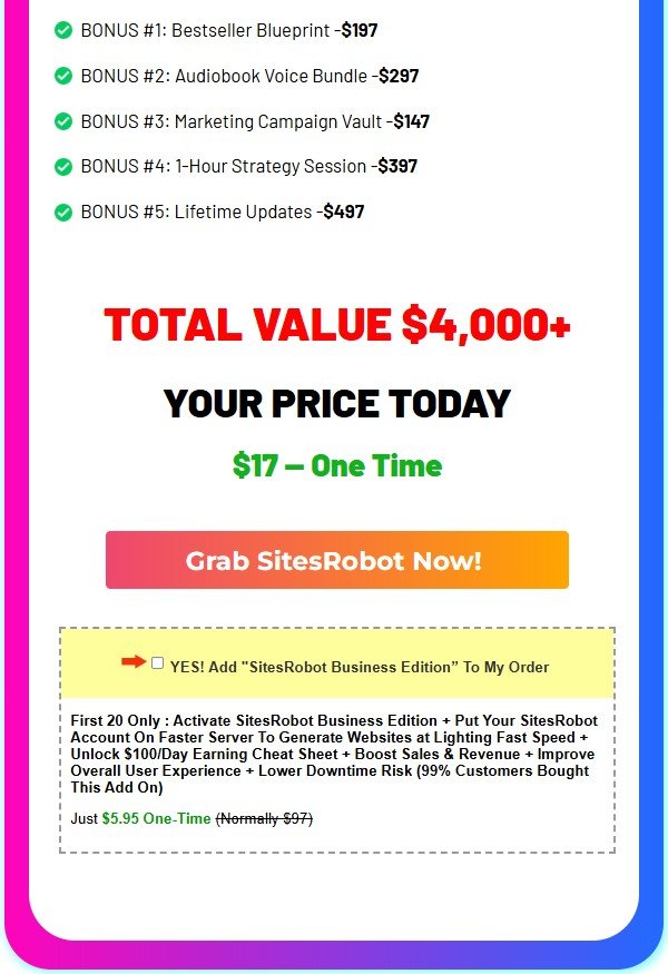 SitesRobot Review