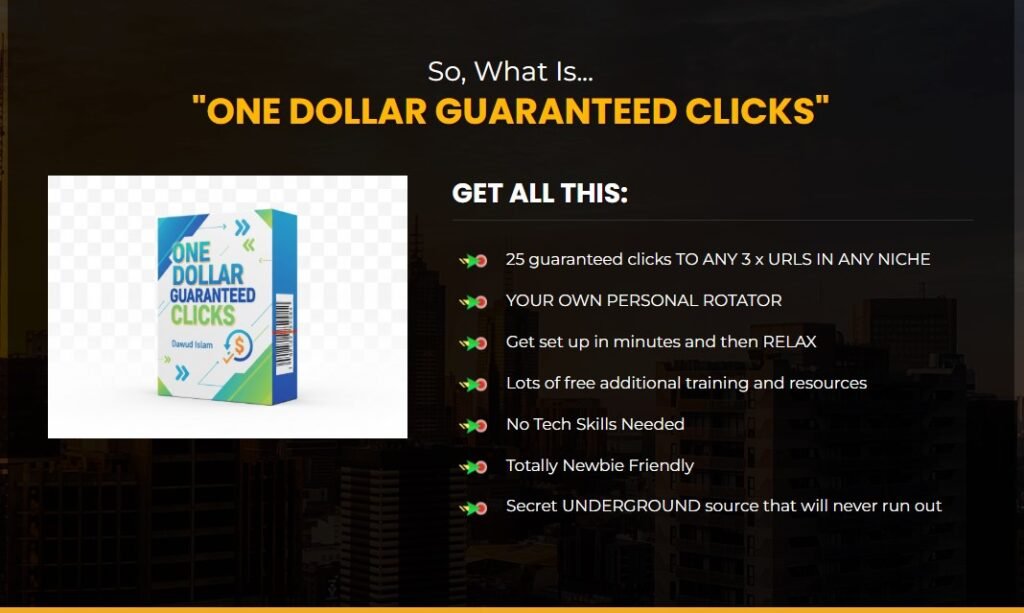 One Dollar Guaranteed Clicks Review