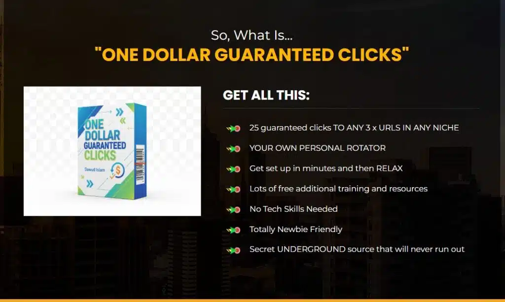 One Dollar Guaranteed Clicks Review