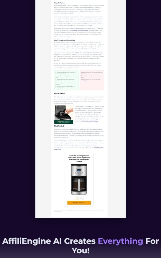 AffiliEngine AI Review