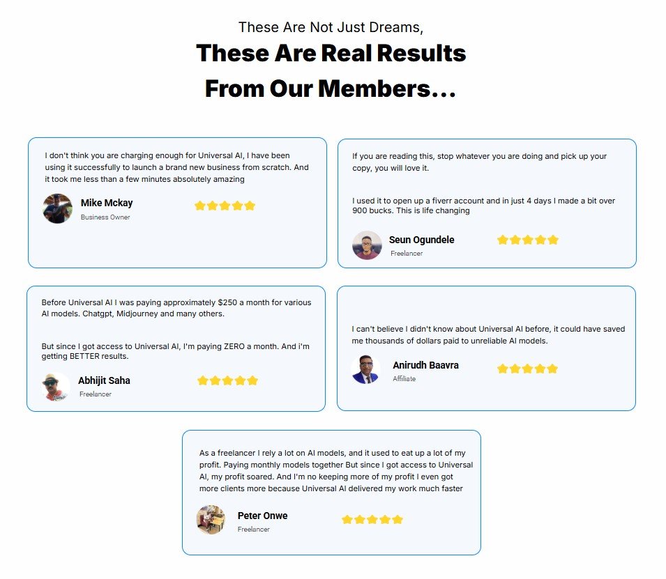Universal AI Review