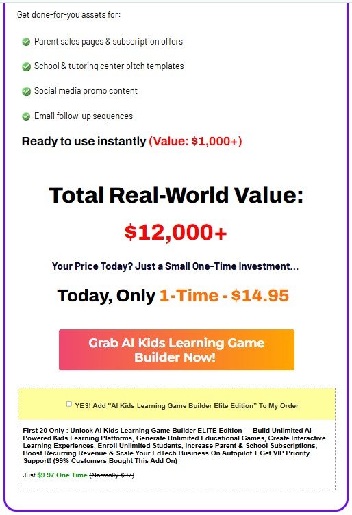 AI Kids Learning Game Builder